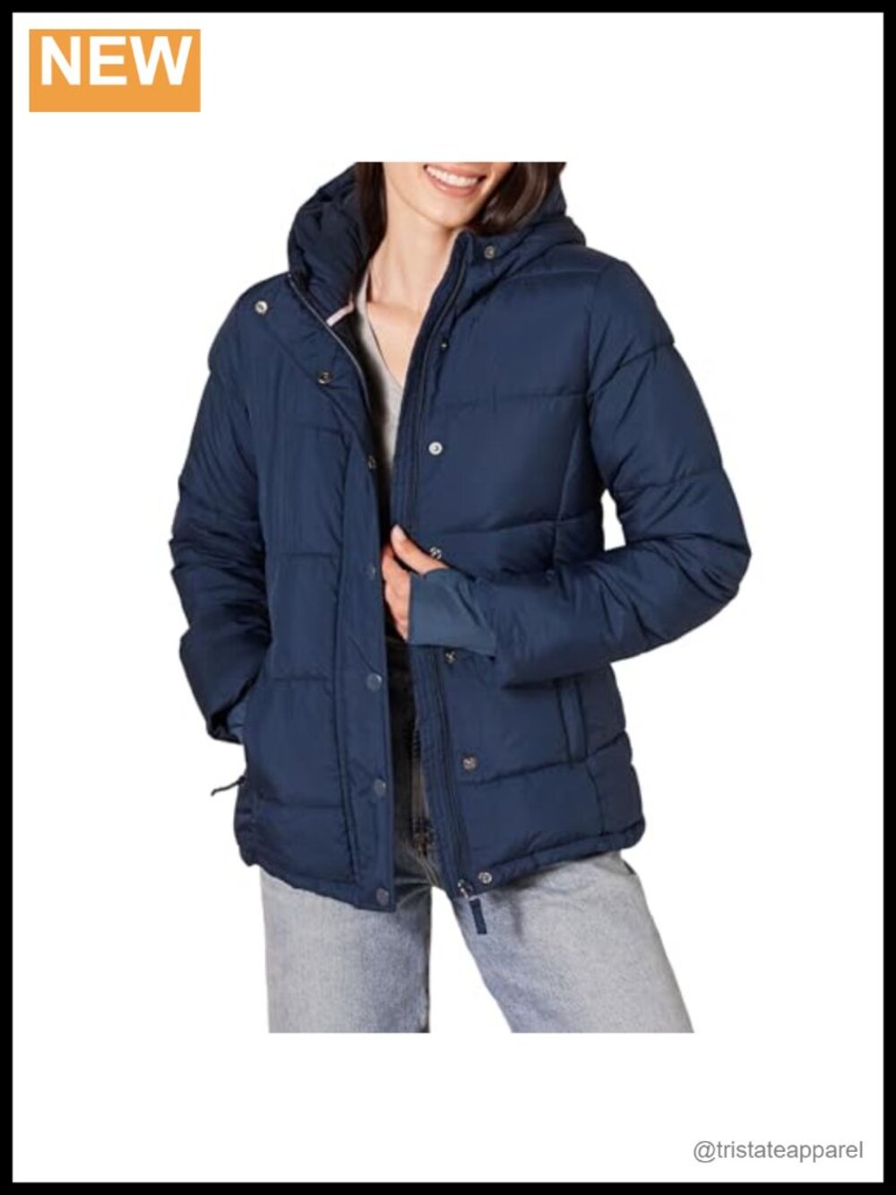 Women's Heavyweight Quilted Hooded Puffer Winter Coat